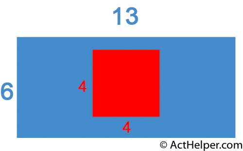 5. A carnival game is played using an open box with a rectangular bottom measuring 6 inches by 13 inches. A square with side lengths of 4 inches is painted on the bottom of the box. The game is played by dropping a small bead into the open box. if the bead conies to rest in the painted square, the player wins a prize. Assuming a bead dropped into the box comes to rest at a random spot on the bottom of the box, which of the following is closest to the probability that the bead comes to rest in the painted square?
